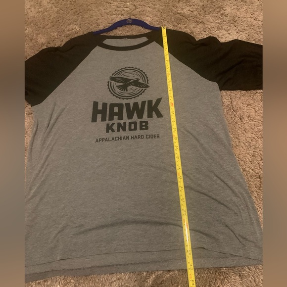Hawk Knob Appalachian Hard Cider Logo 3/4 Sleeve Top Size M Like New - Picture 7 of 8